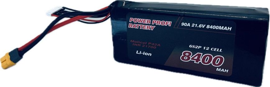 Аккумуляторная батарея для FPV дрона 6S2P Li-Ion Molicel P42A, 8400mAh POWER PROFI 6S2P фото