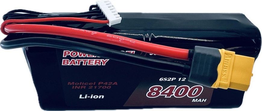 Акумуляторна батарея для FPV дрону 6S2P Li-Ion Molicel P42A, 8400mAh POWER PROFI 6S2P фото