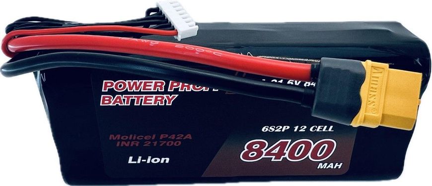 Акумуляторна батарея для FPV дрону 6S2P Li-Ion Molicel P42A, 8400mAh POWER PROFI 6S2P фото